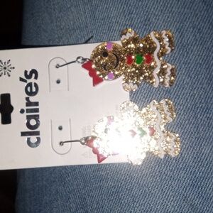 Gingerbread man earrings